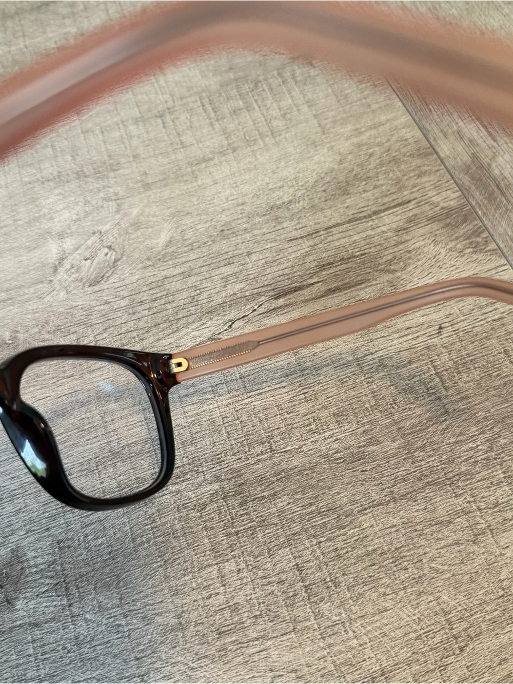 Zenni Brown and Pink non-prescription glasses - Picture 3 of 7